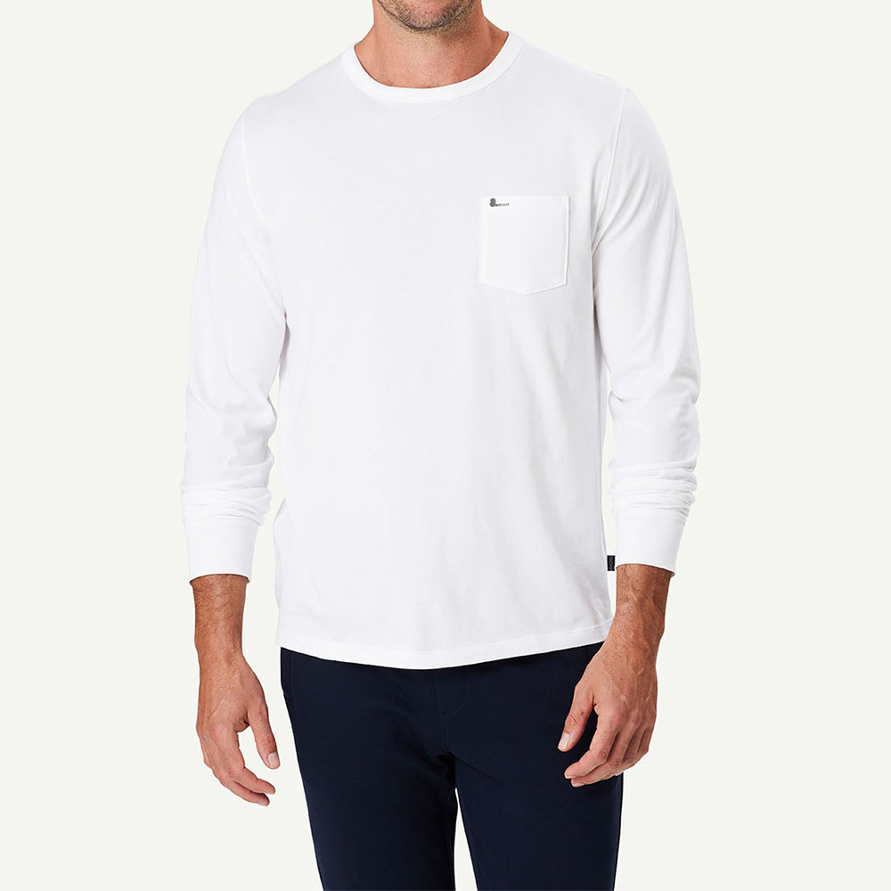 Men Round Neck Long Sleeve Tee