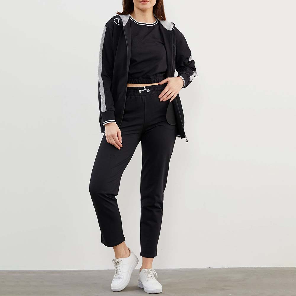 Block Zipper Track Suit Women