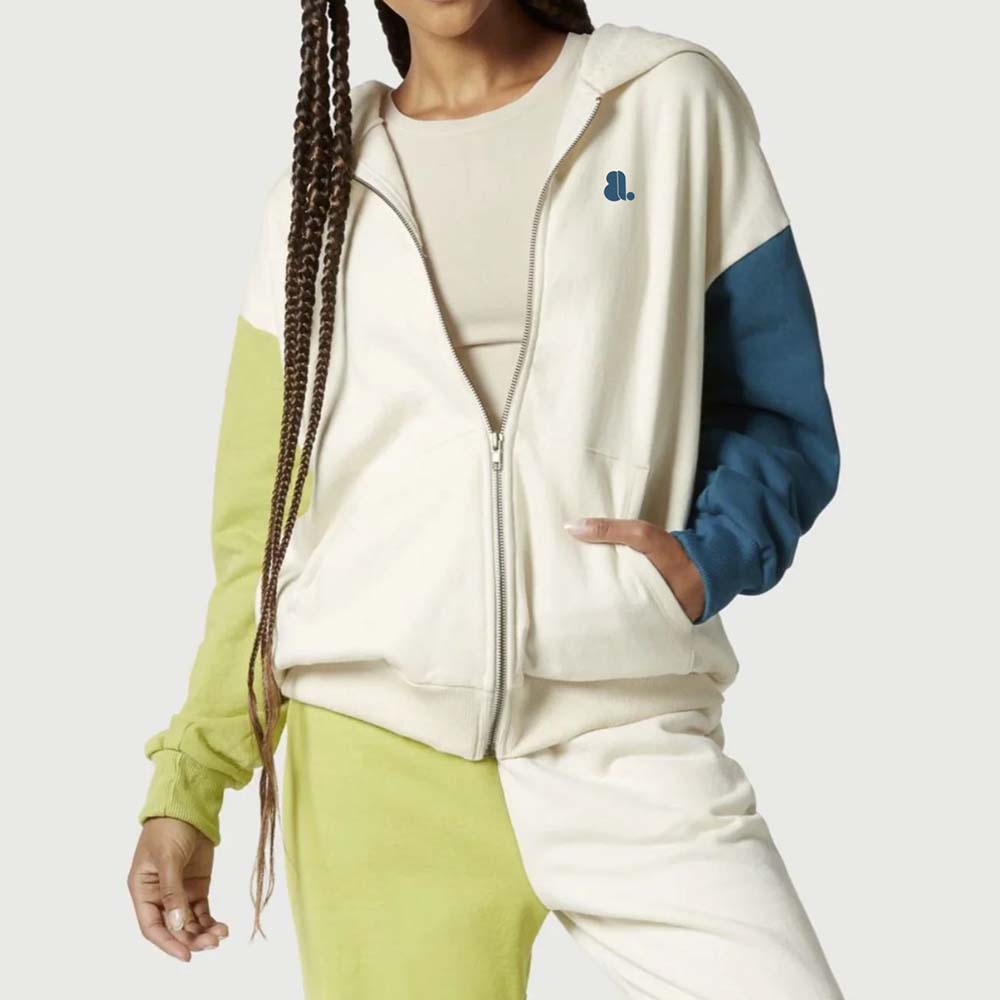 Block Zipper Track Suit Women