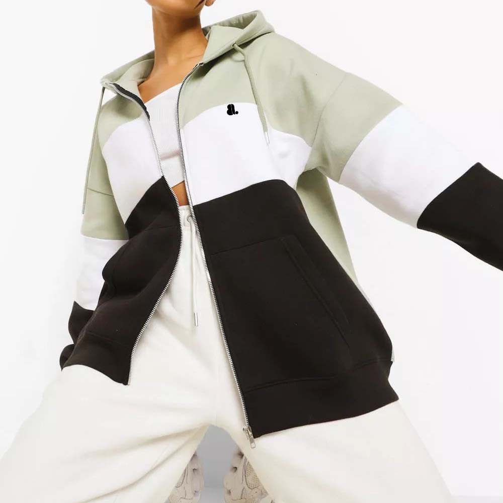 Block Zipper Track Suit Women