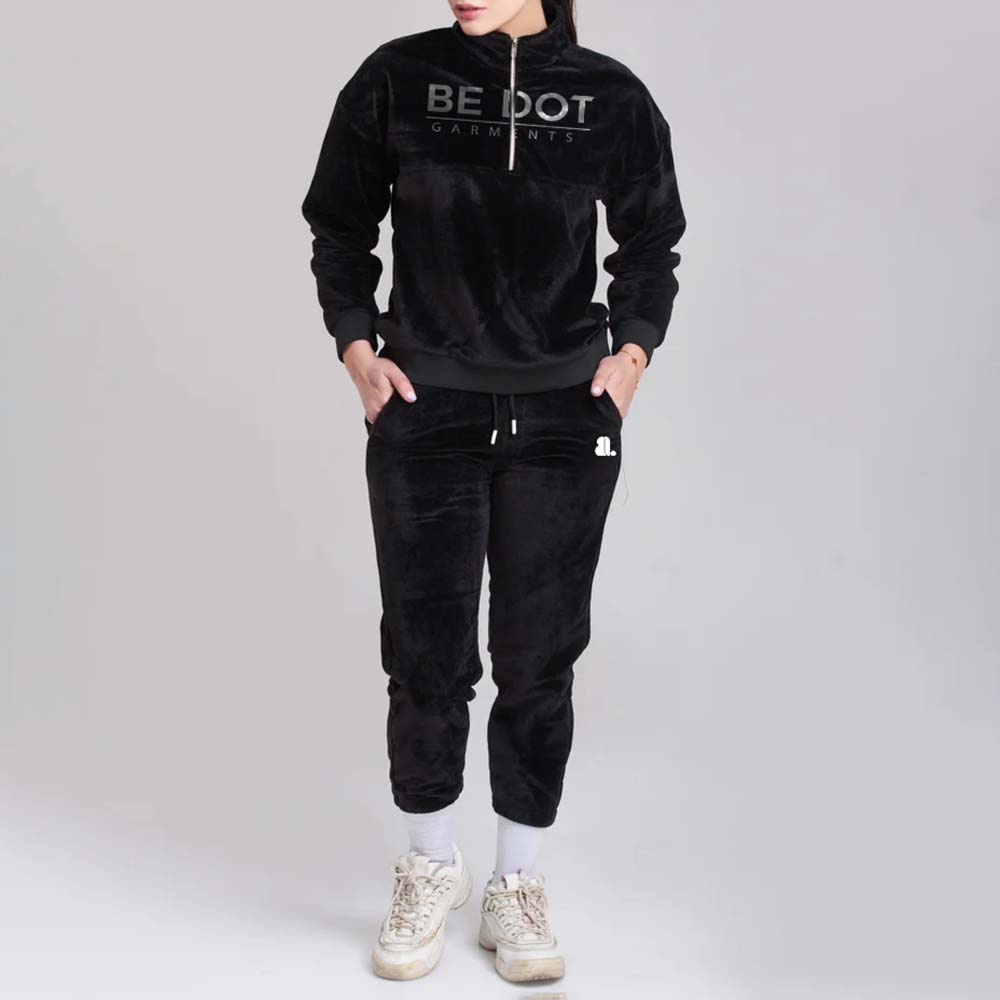 Single Color Zipper Track Suit Women