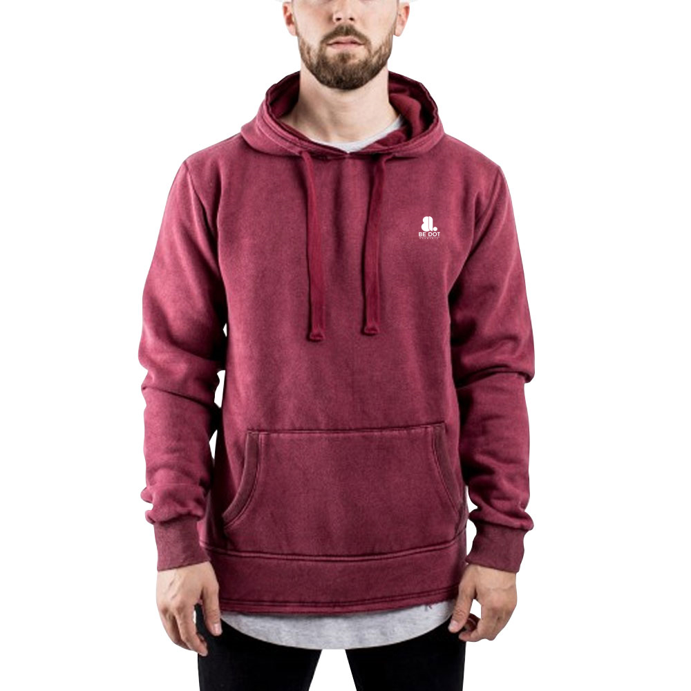 Acid Wash Pullover Hoodie Men