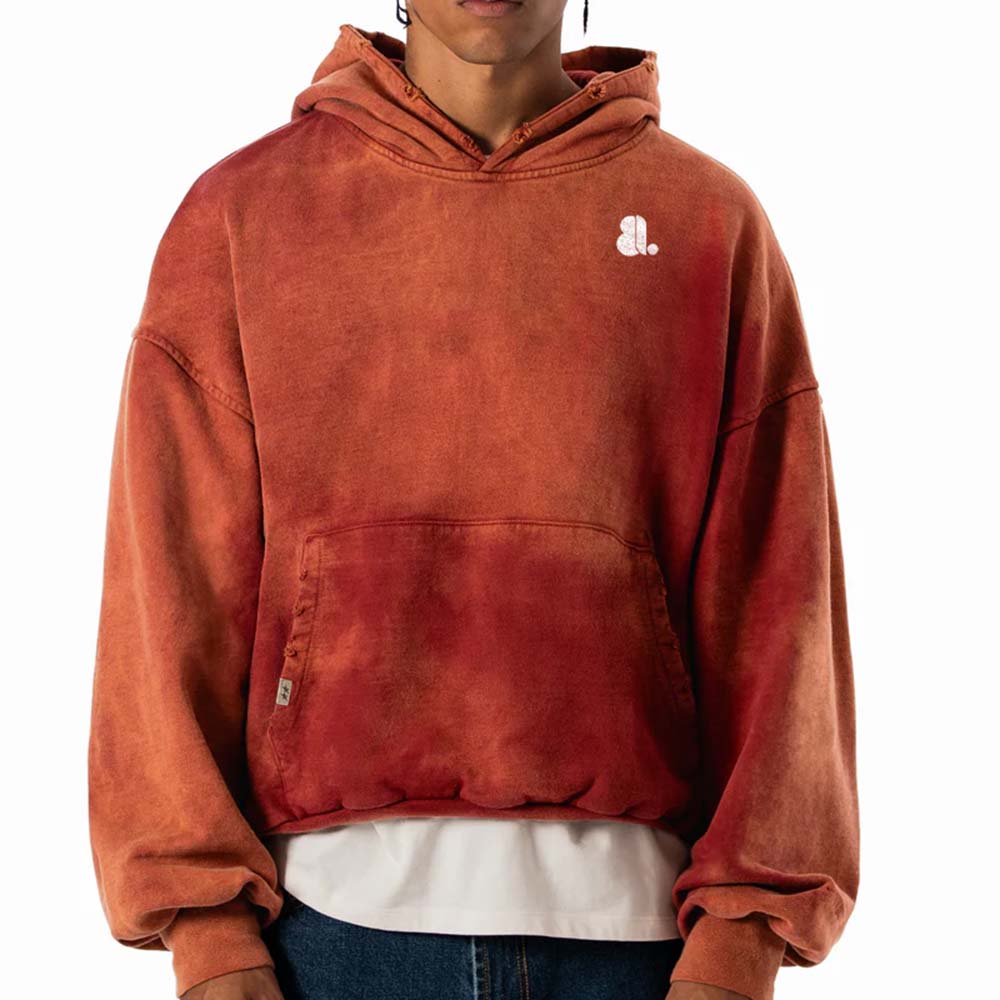 Acid Wash Pullover Hoodie Men