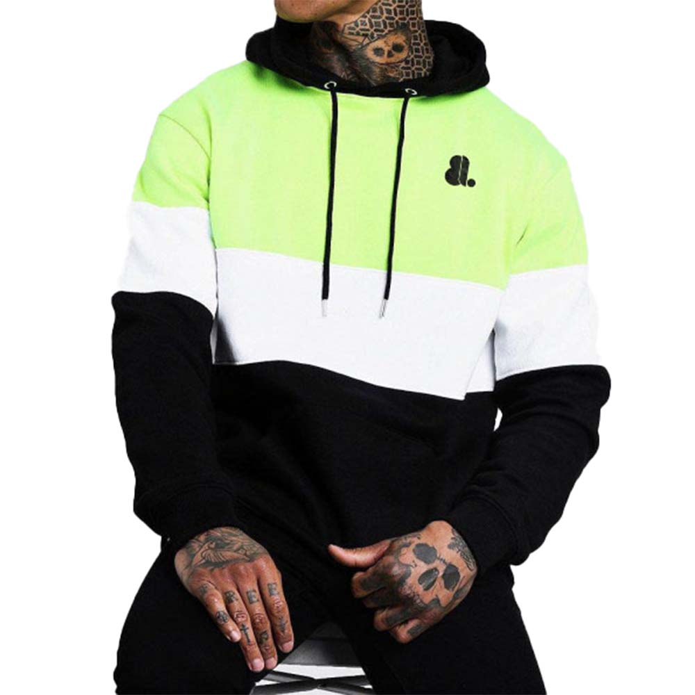 Block Pull Over Hoodie Men