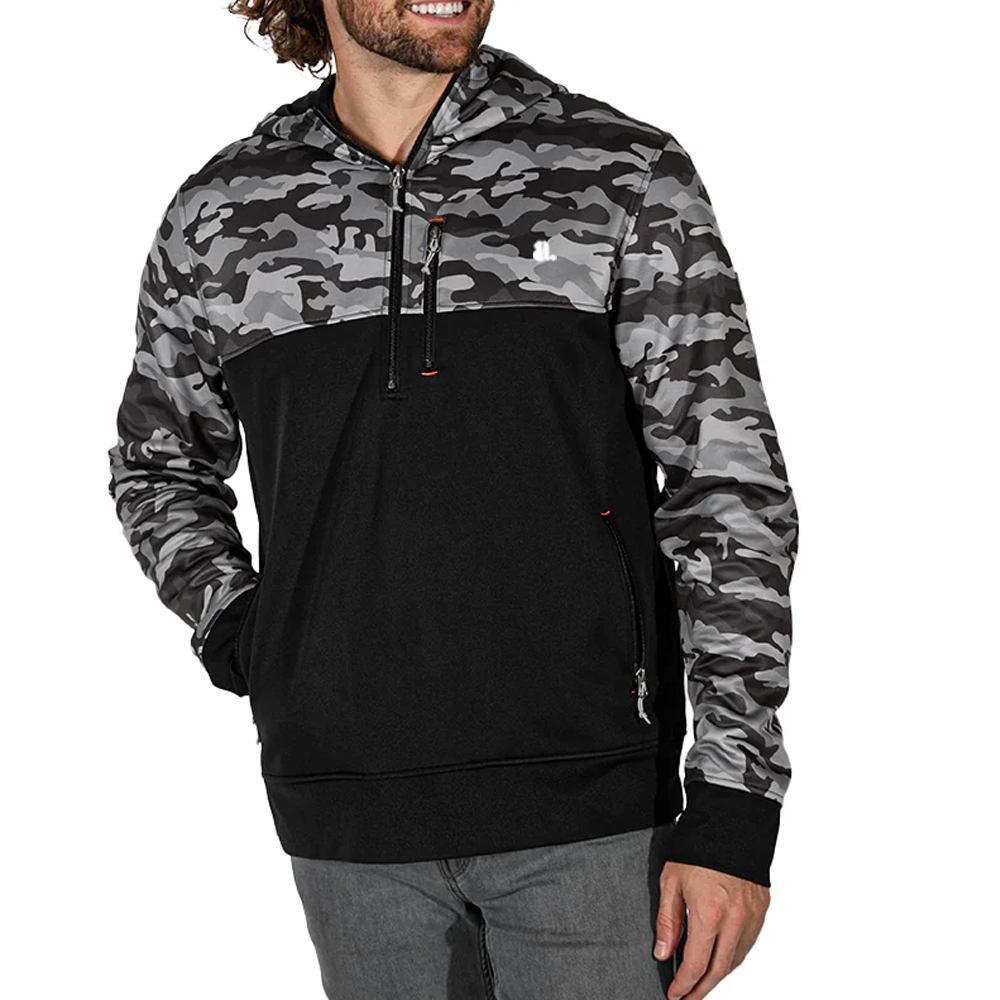 Block Zipper Hoodie Men