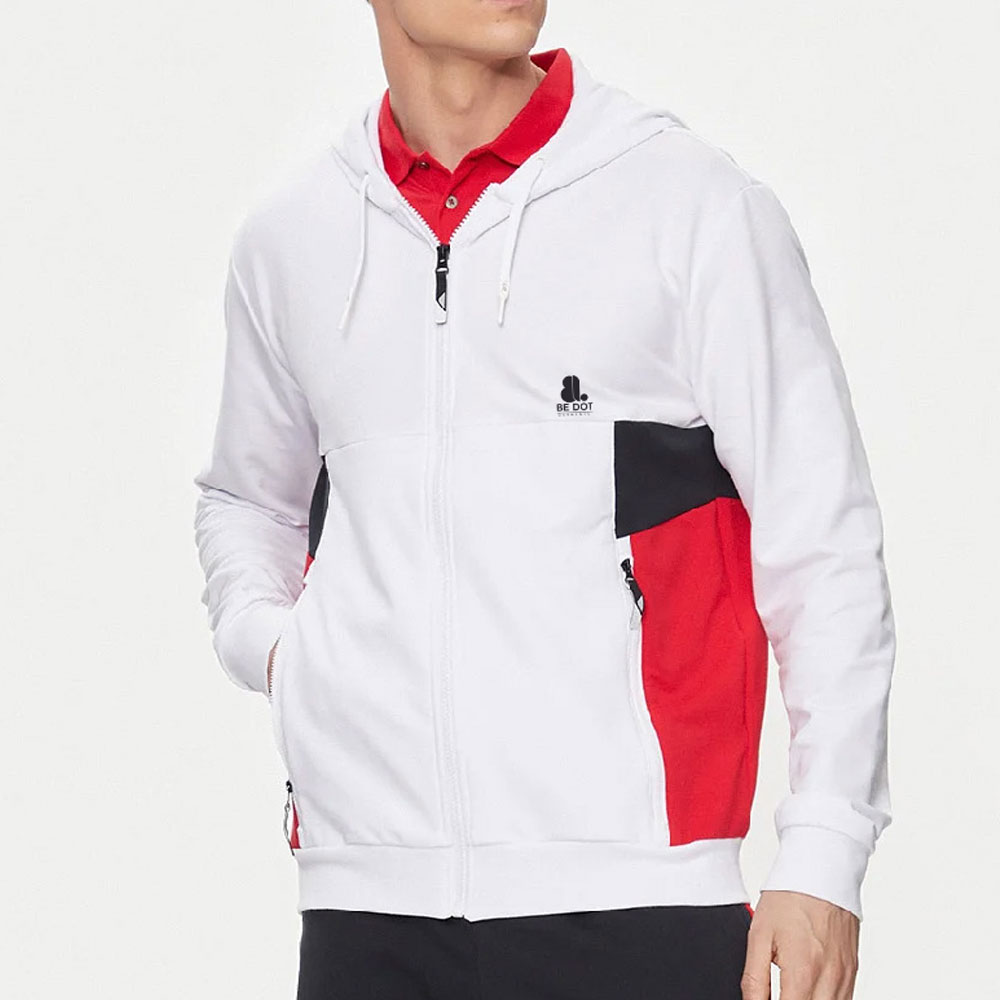 Block Zipper Hoodie Men