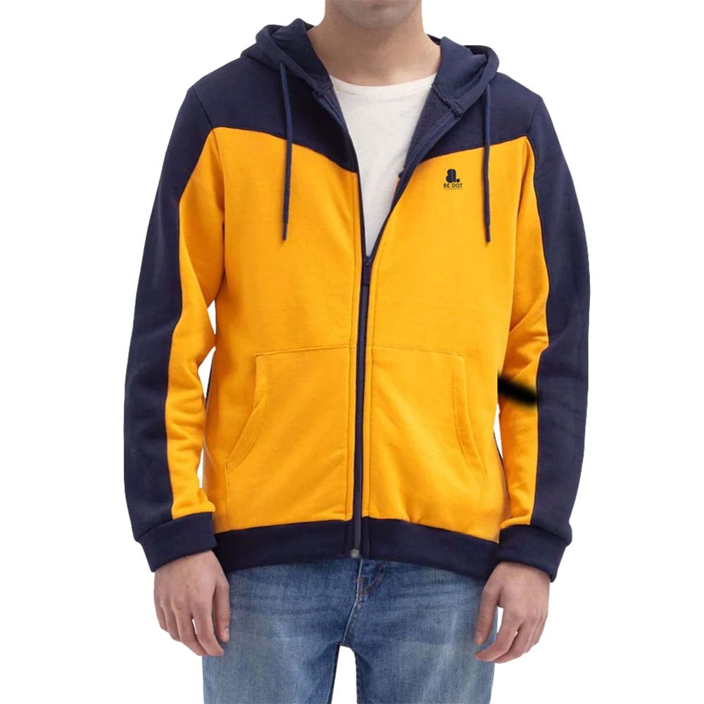 Block Zipper Hoodie Men