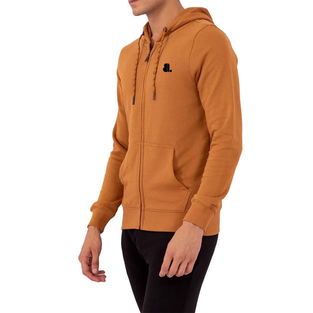 Single Color Zipper Hoodie Men