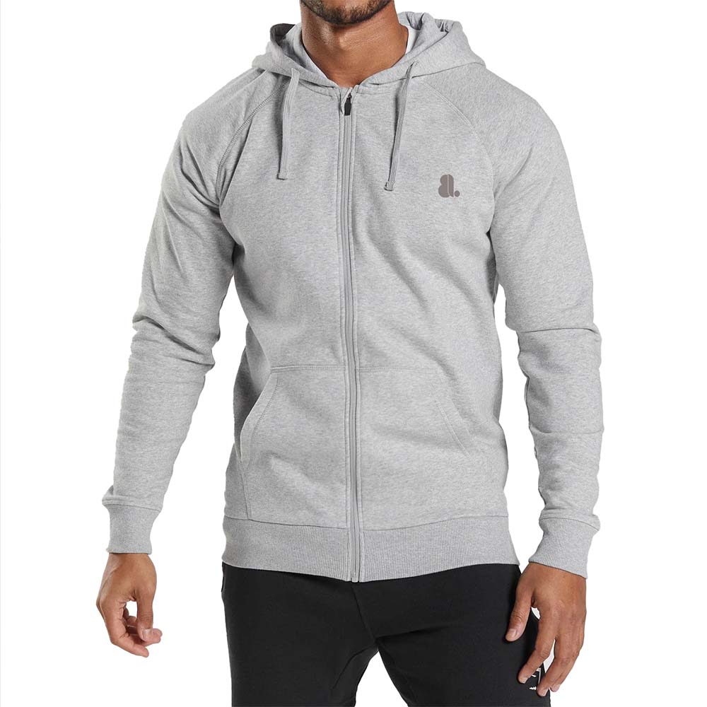 Single Color Zipper Hoodie Men
