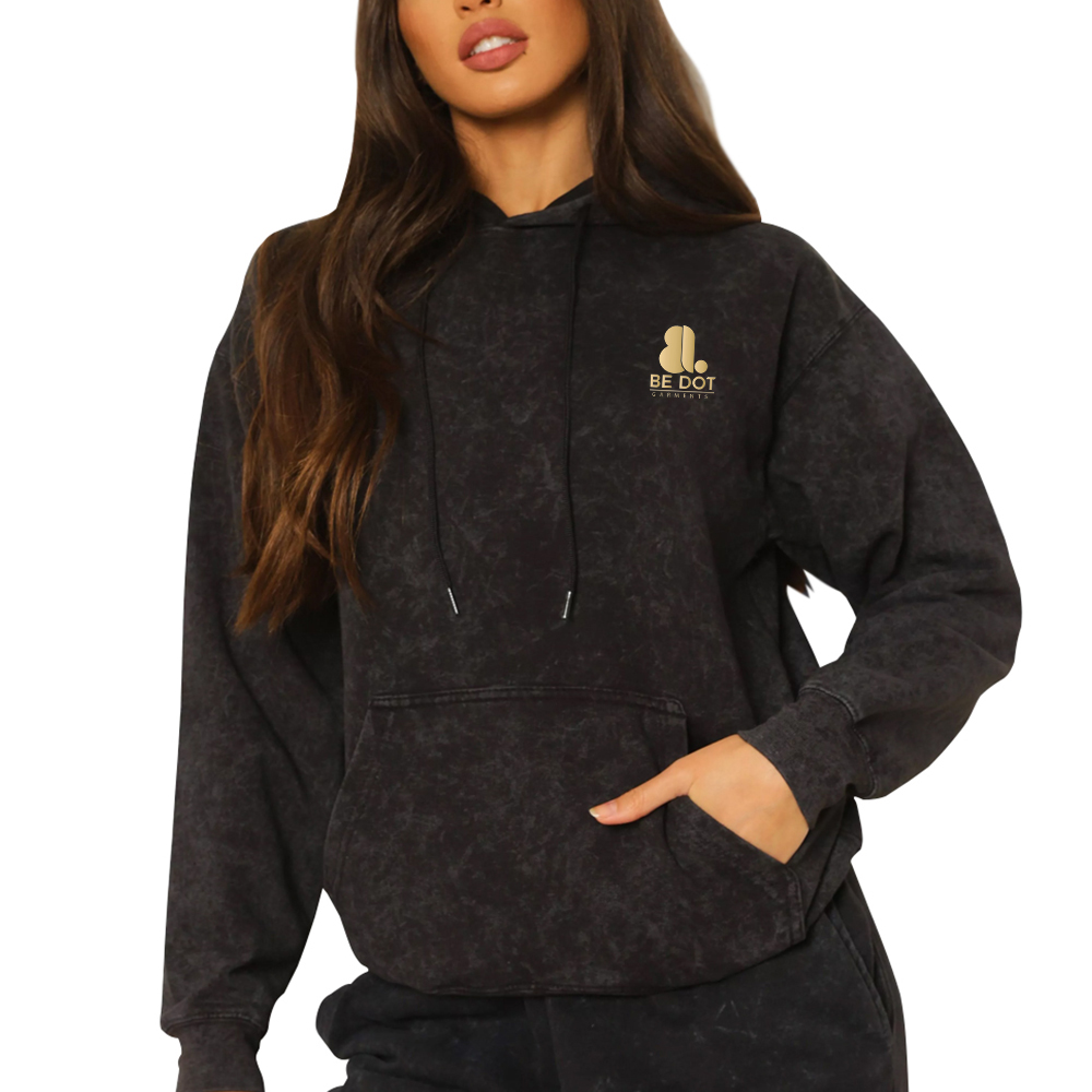 Acid Wash Pullover Hoodie Women