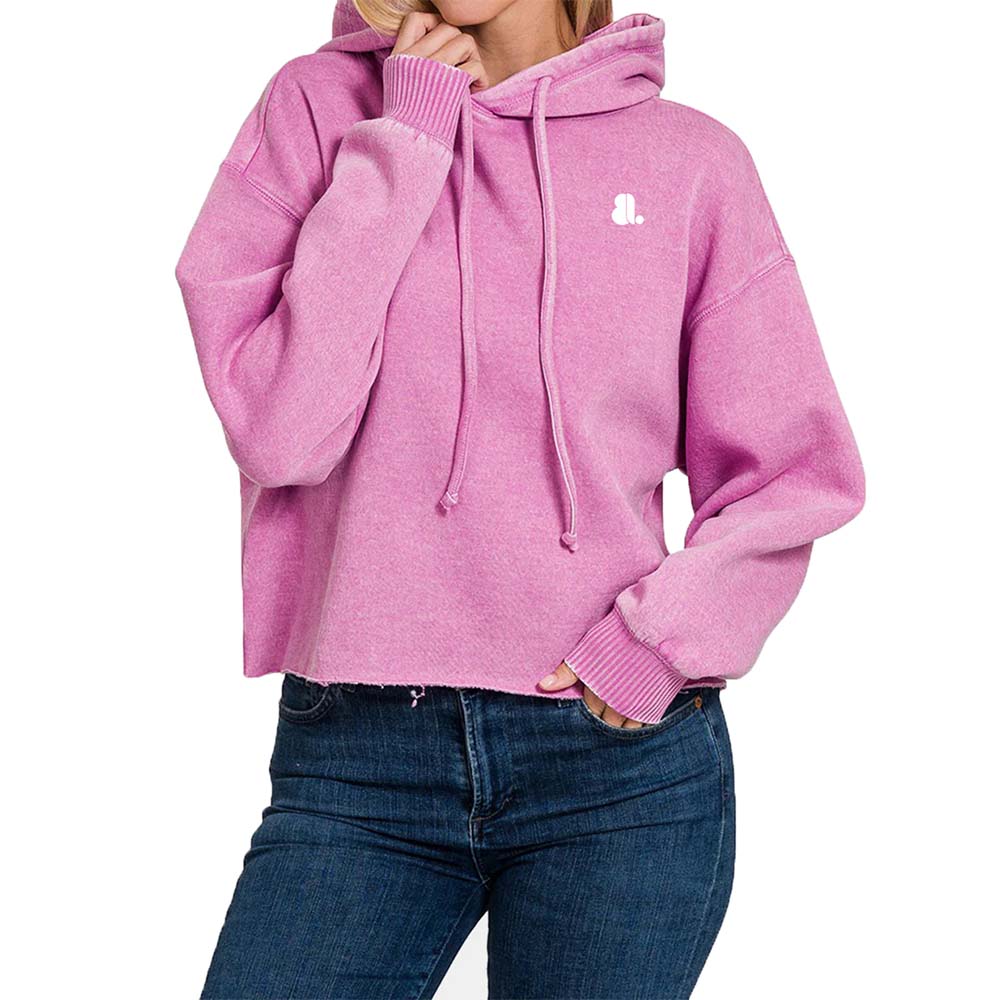 Acid Wash Pullover Hoodie Women