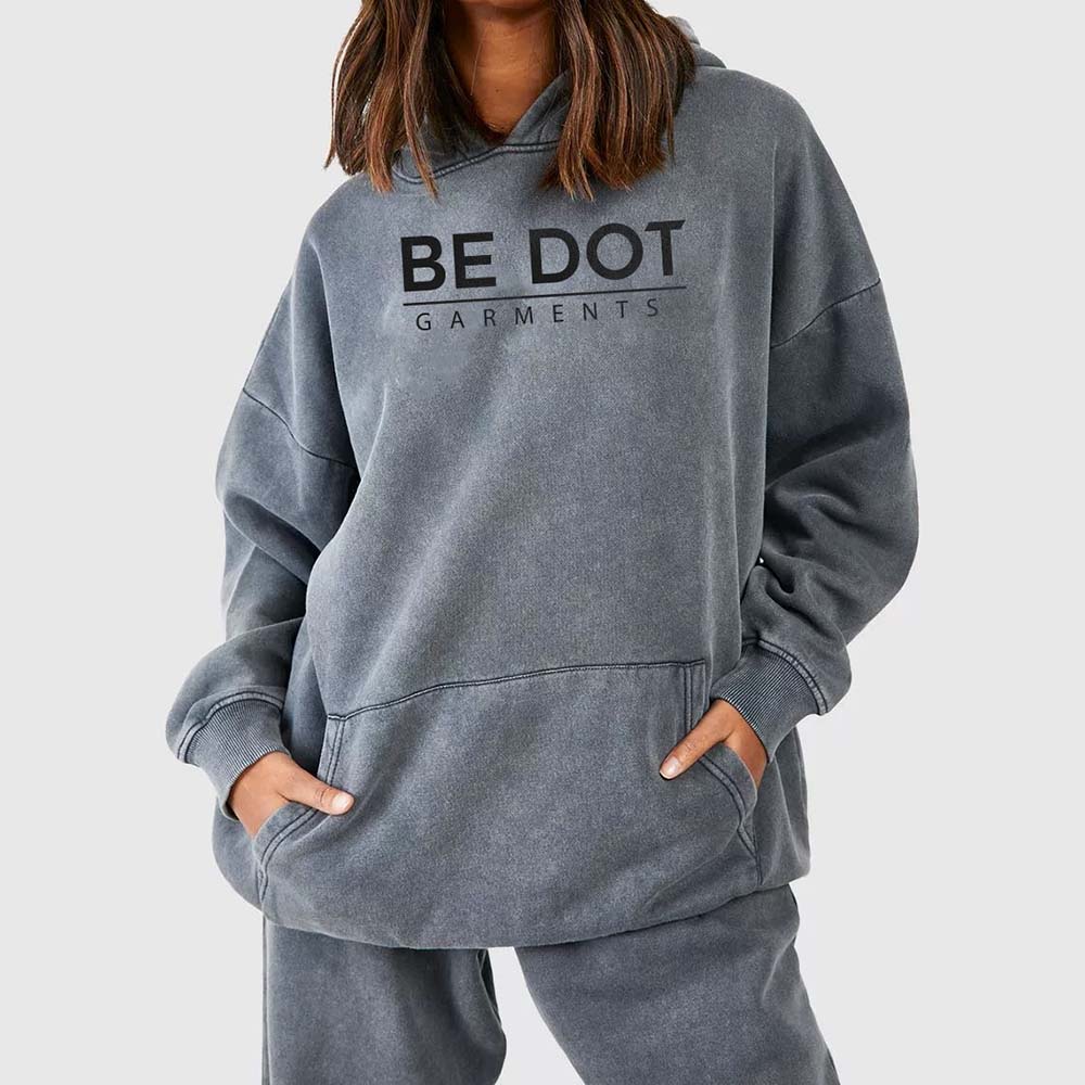 Acid Wash Pullover Hoodie Women