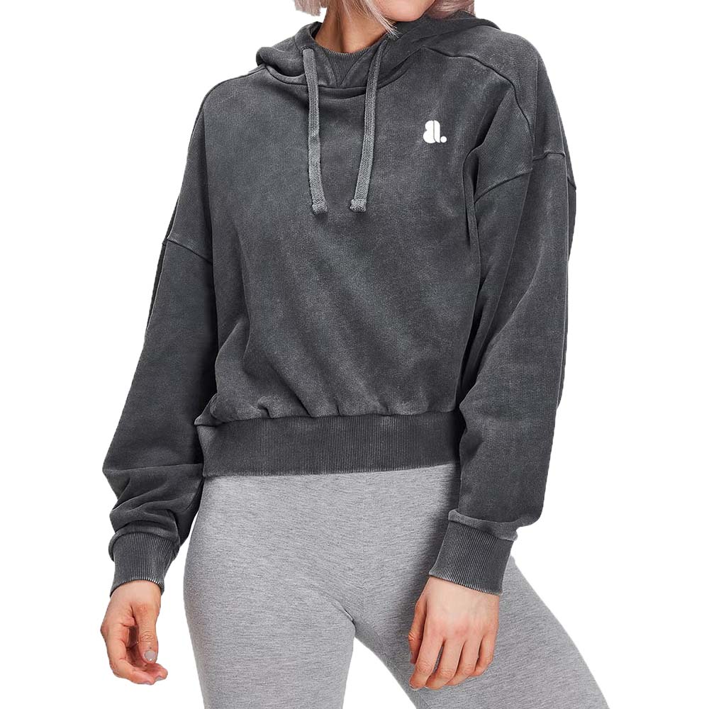 Acid Wash Pullover Hoodie Women