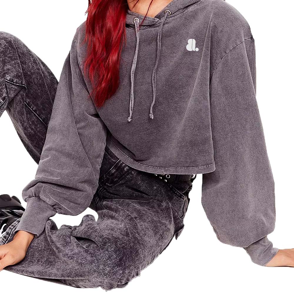 Acid Wash Pullover Hoodie Women - Image 6