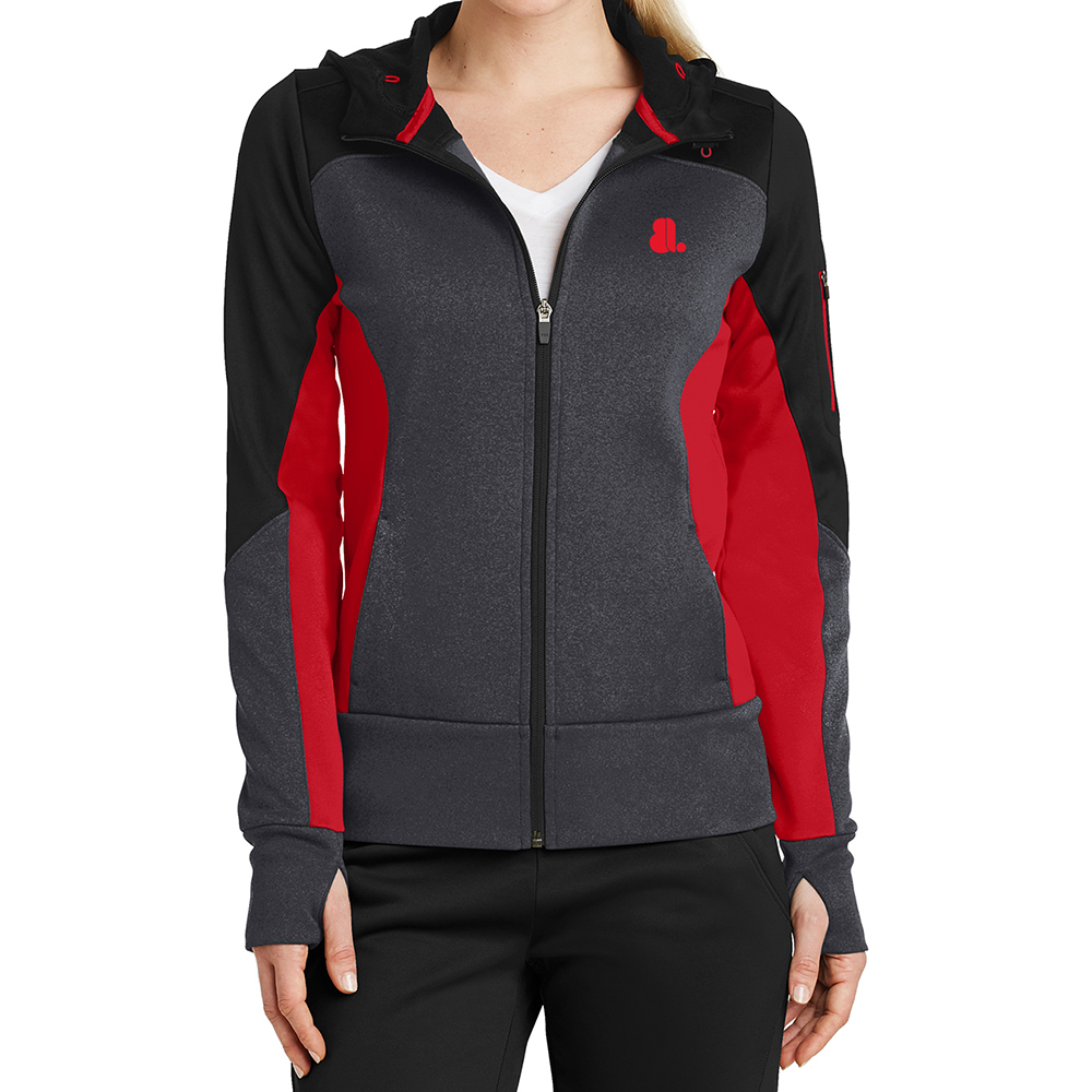 Blok Zipper Hoodie Women