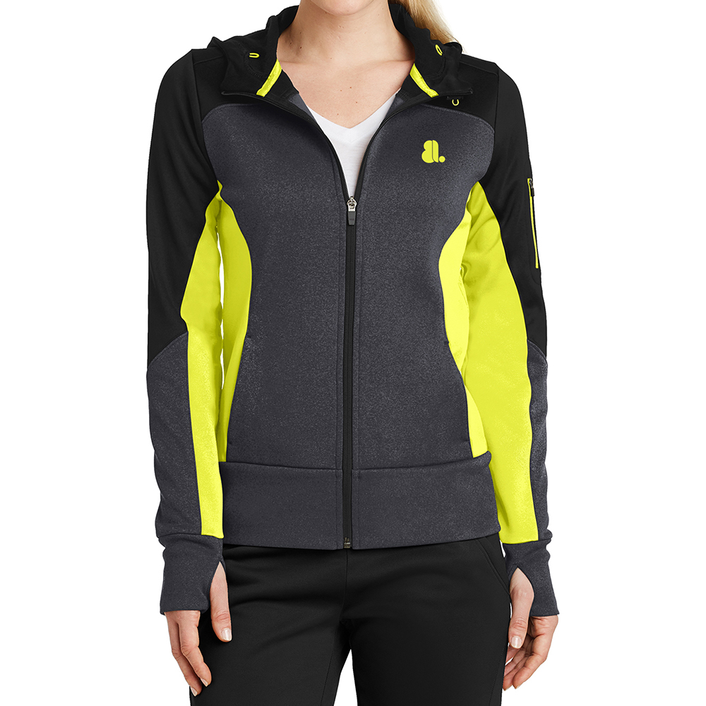 Blok Zipper Hoodie Women