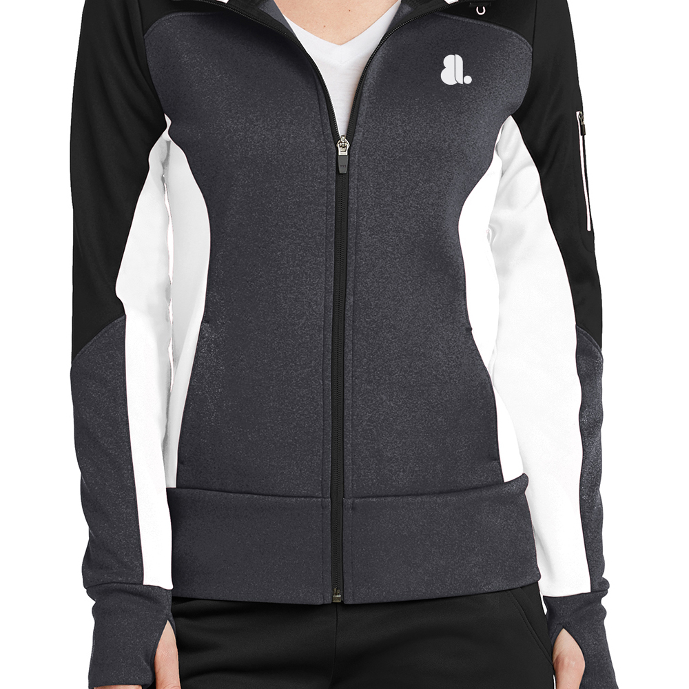 Blok Zipper Hoodie Women