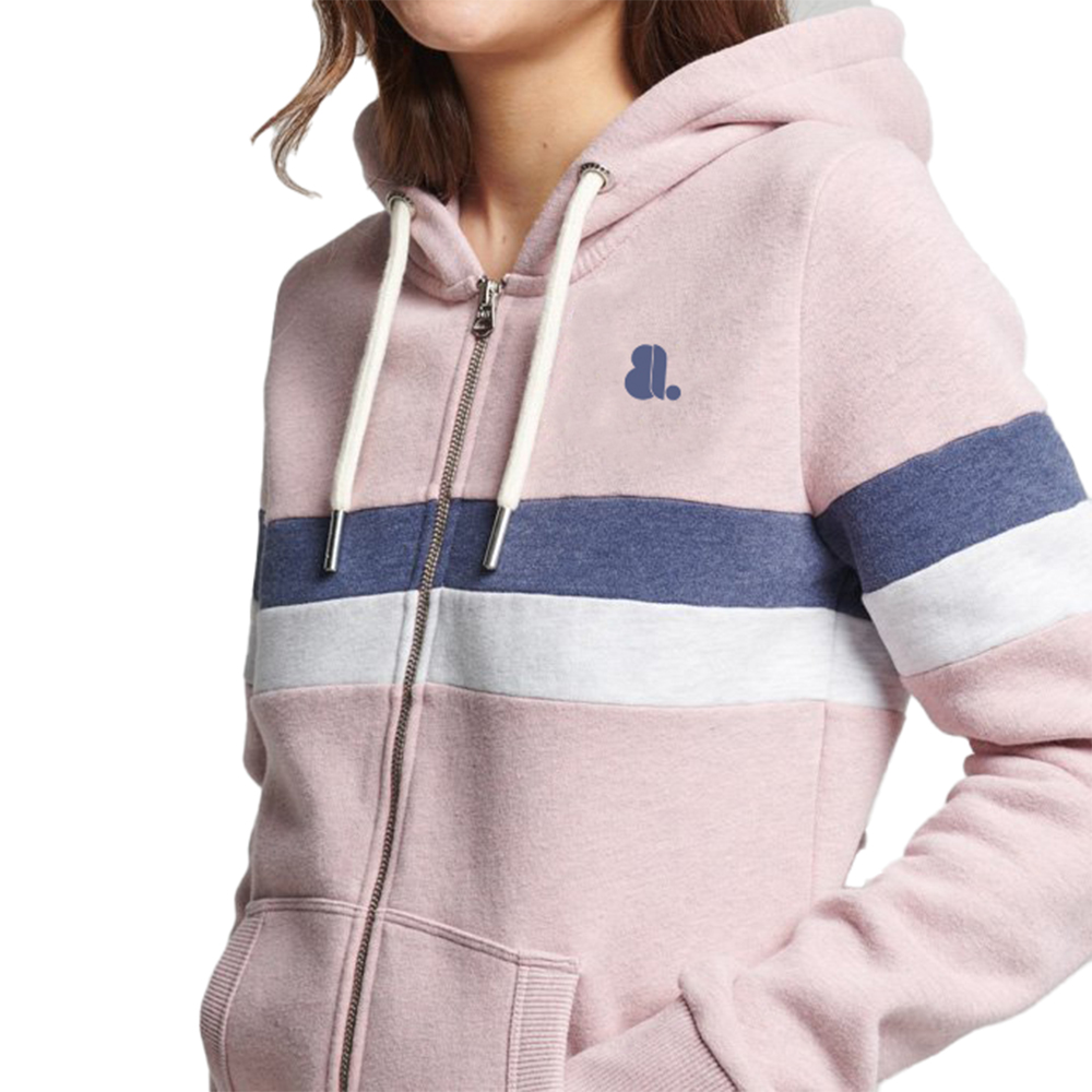 Blok Zipper Hoodie Women - Image 6