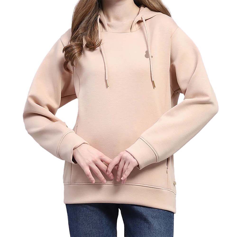 Single Color Pull Over Hoodie Women