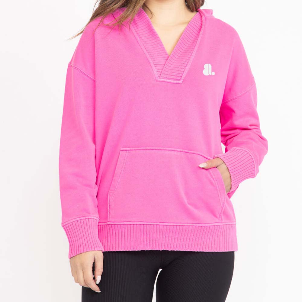 Single Color Pull Over Hoodie Women