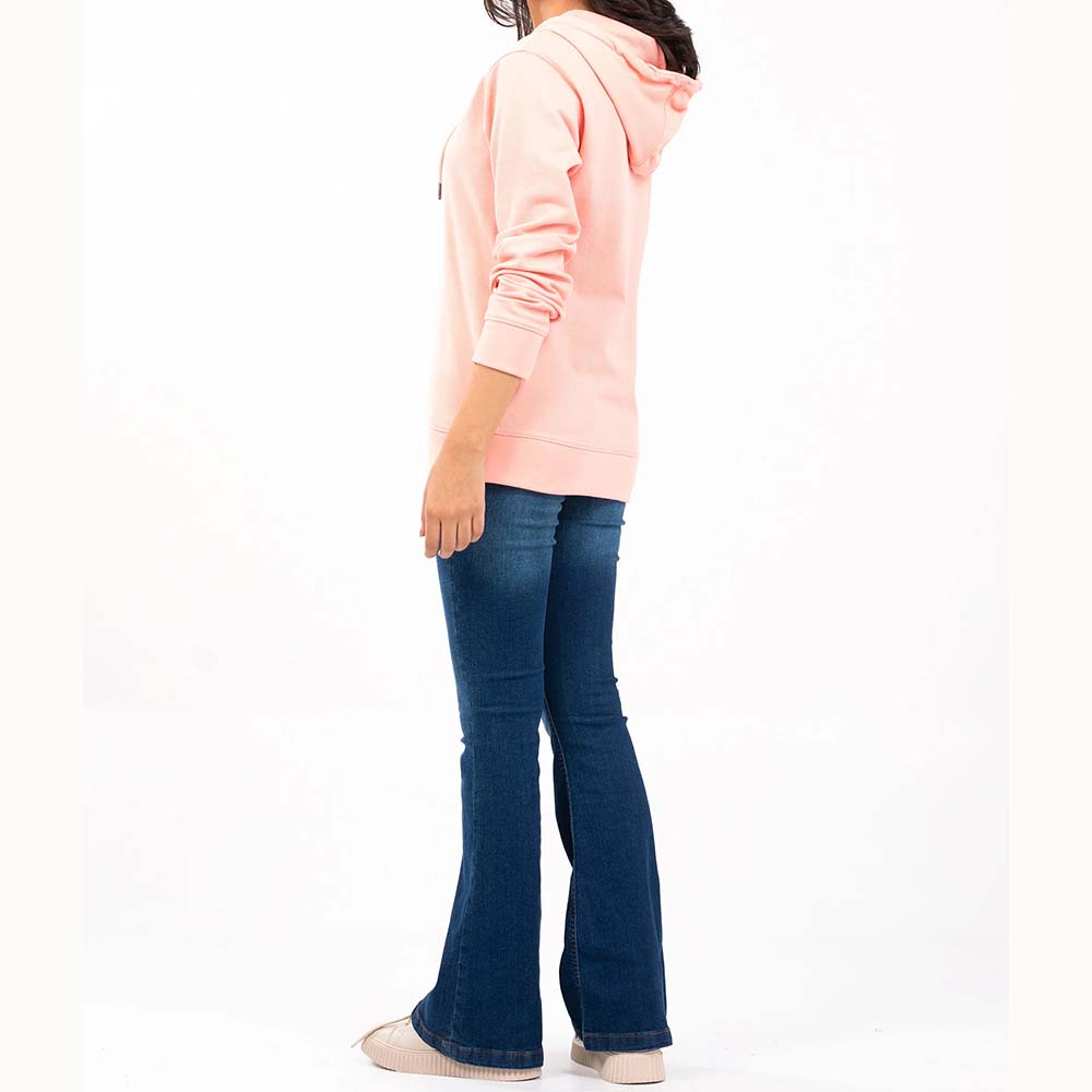 Single Color Zipper Hoodie Women - Image 5