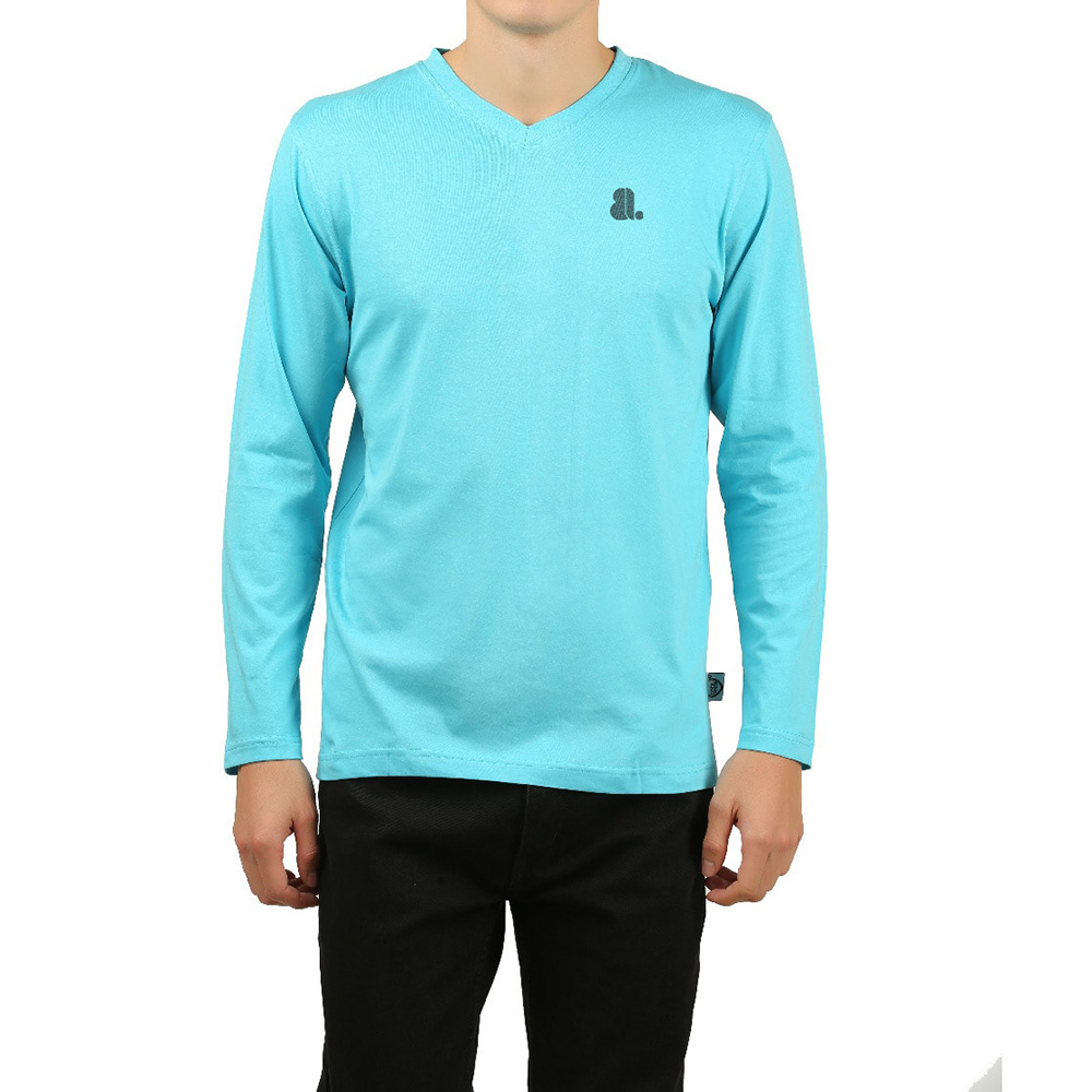 Men V-Neck Long Sleeve Tee