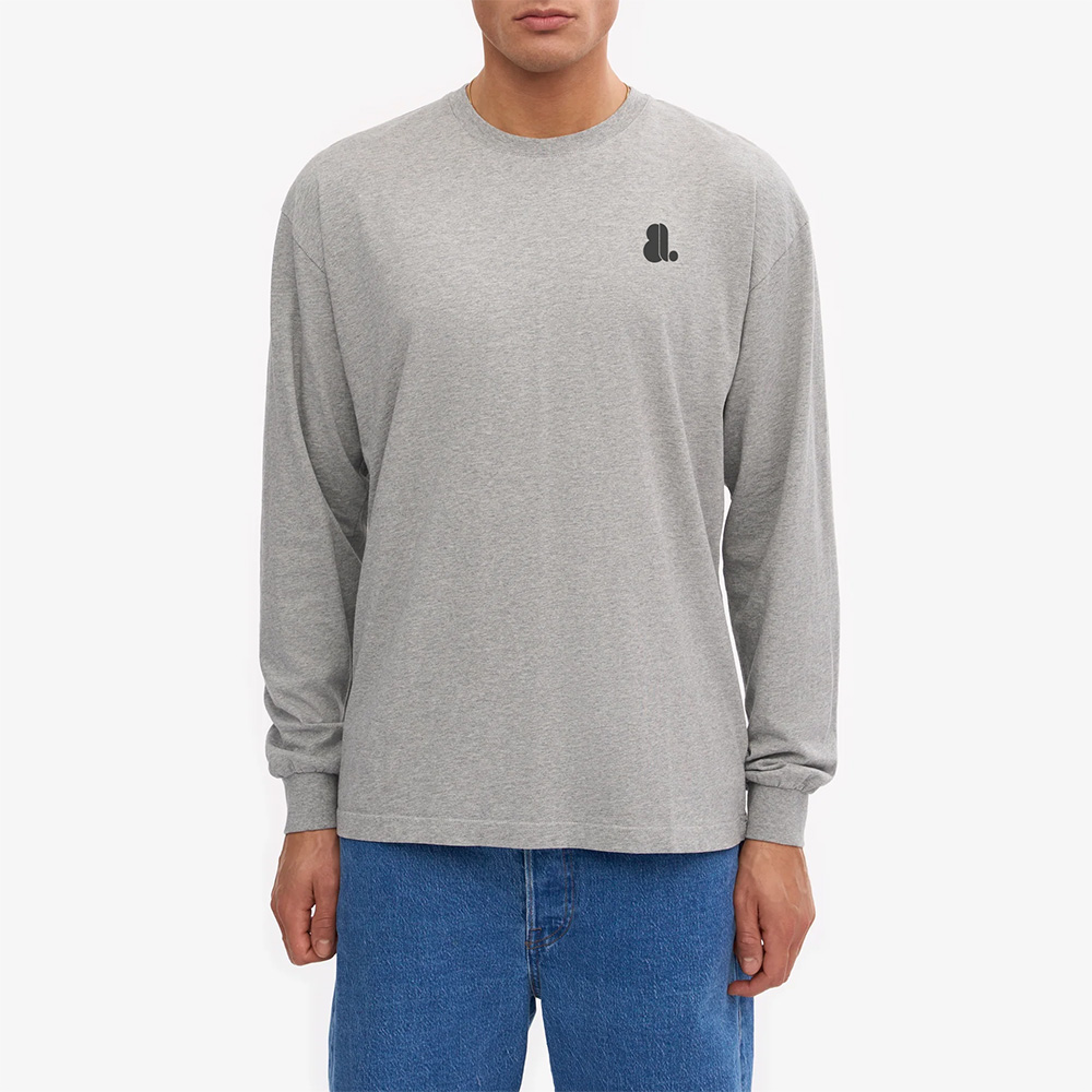 Men Solid Color Oversize Long Sleeve Tee