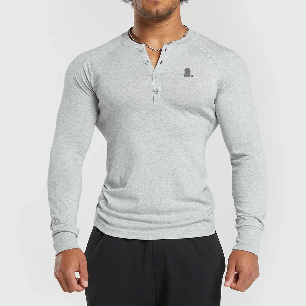Men Muscle Fit Long Sleeve Tee