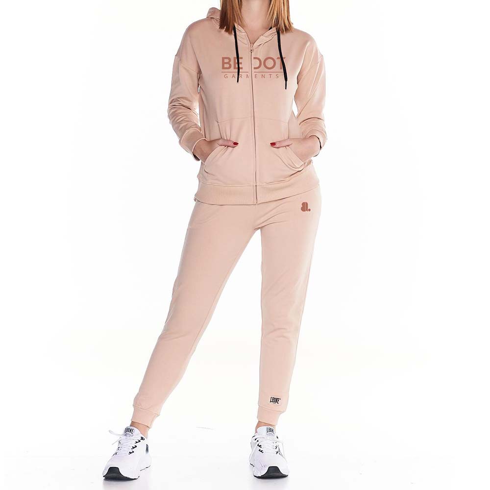 Single Color Zipper Track Suit Women