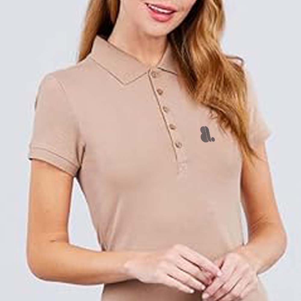 Fashion Cut & Sew Polo Shirt Short Sleeve