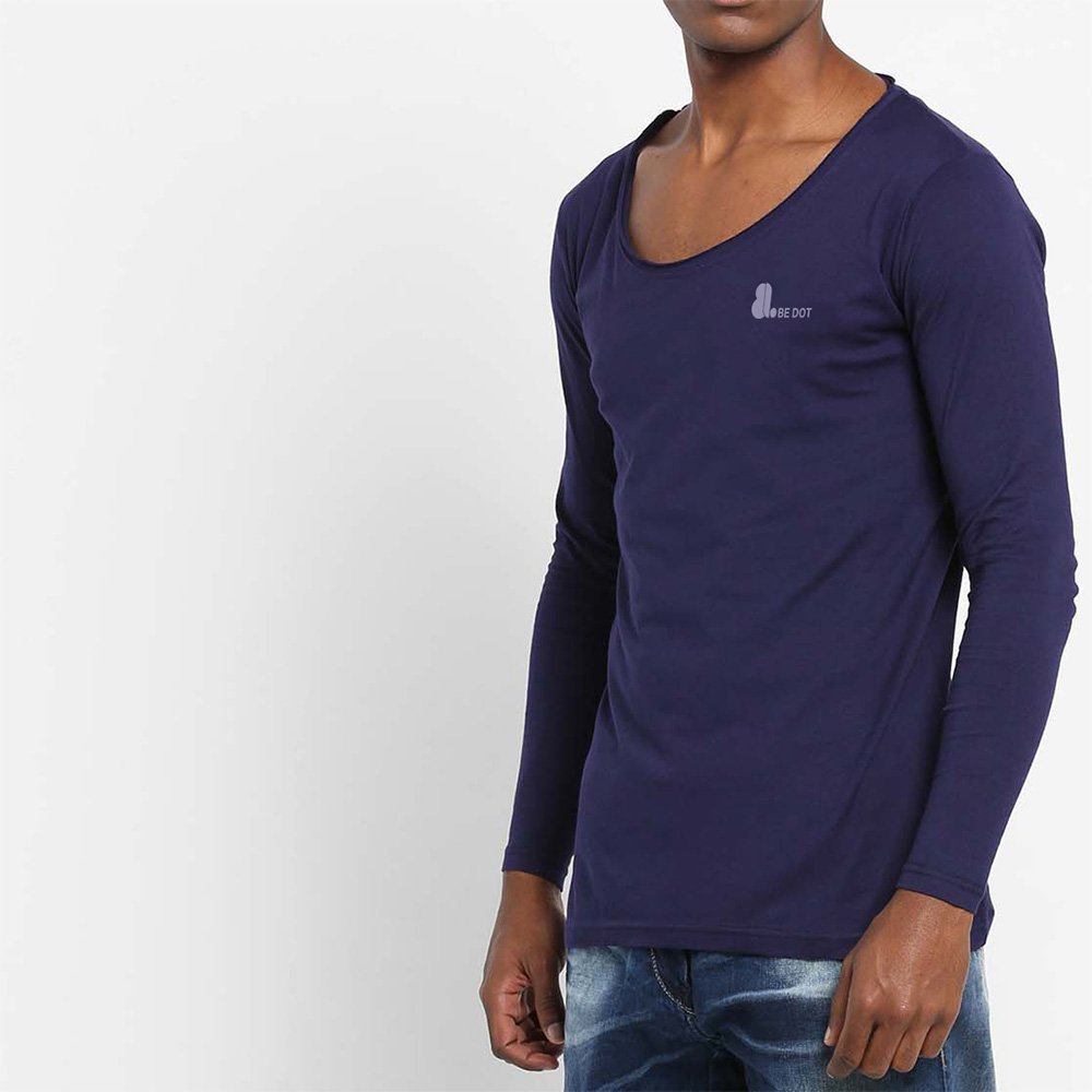 Men Scoop Neck Long Sleeve Tee