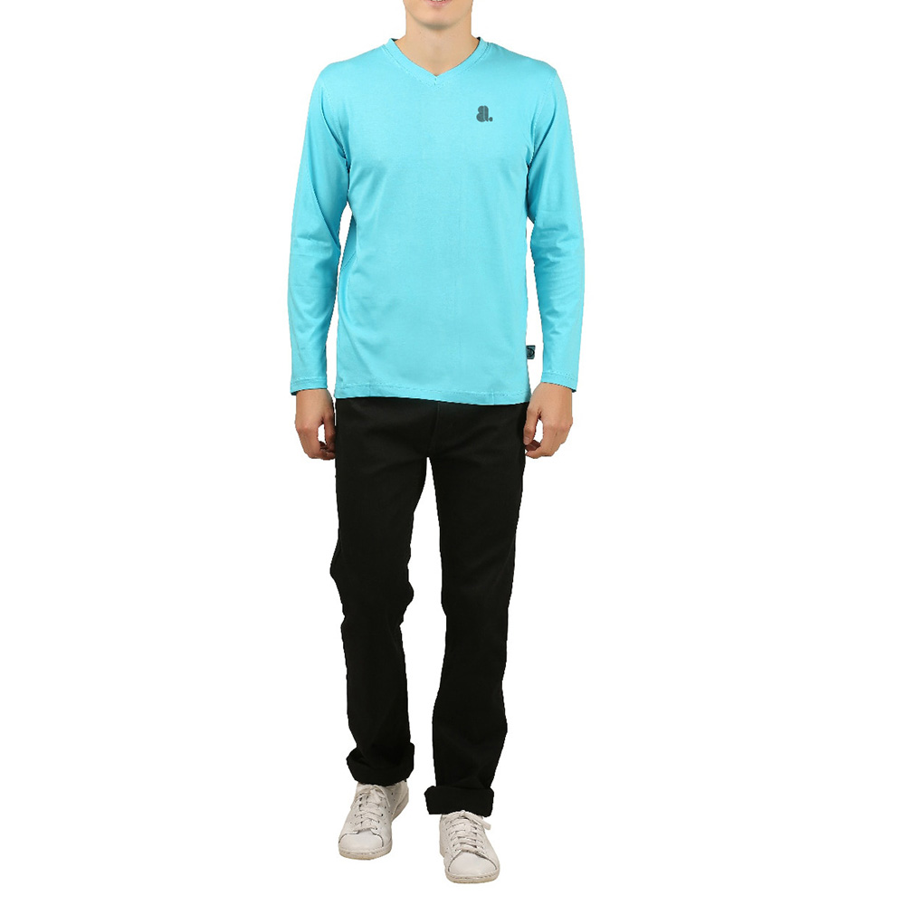 Men V-Neck Long Sleeve Tee