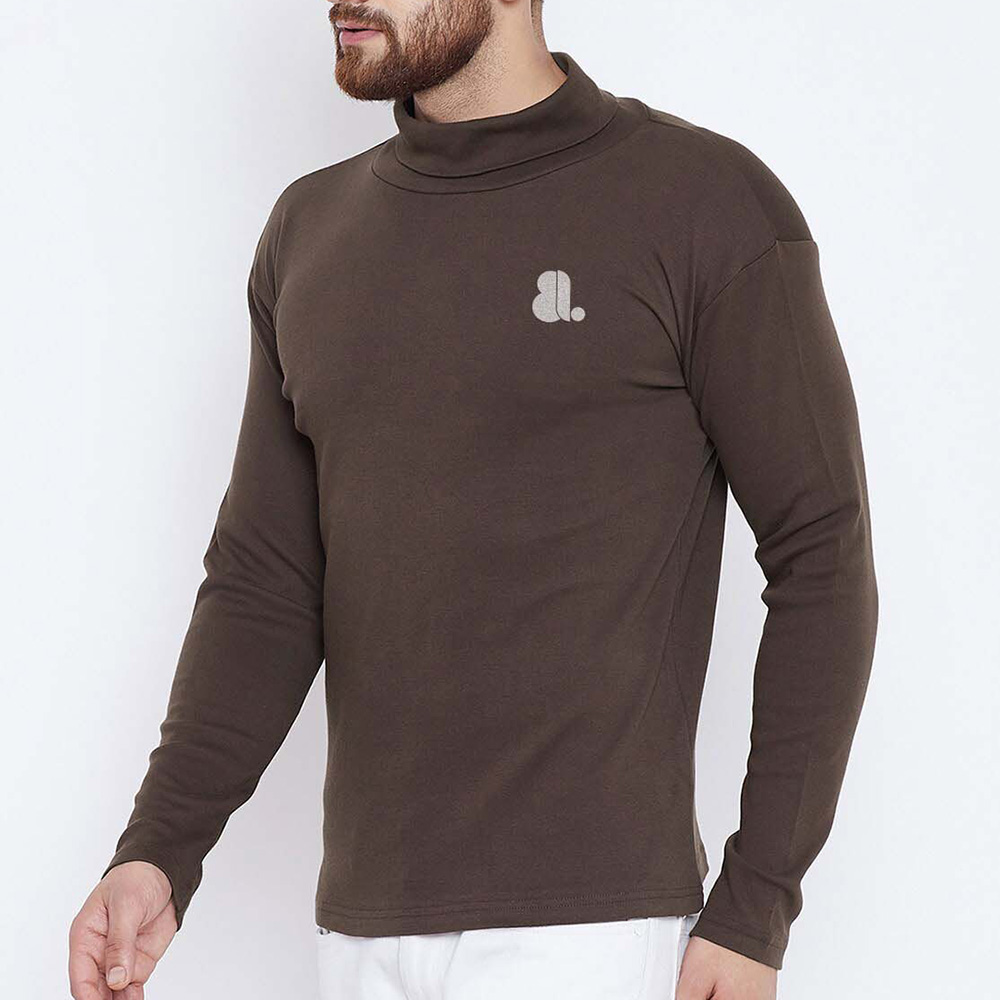 Men Turtle Neck Long Sleeve Tee - Image 4