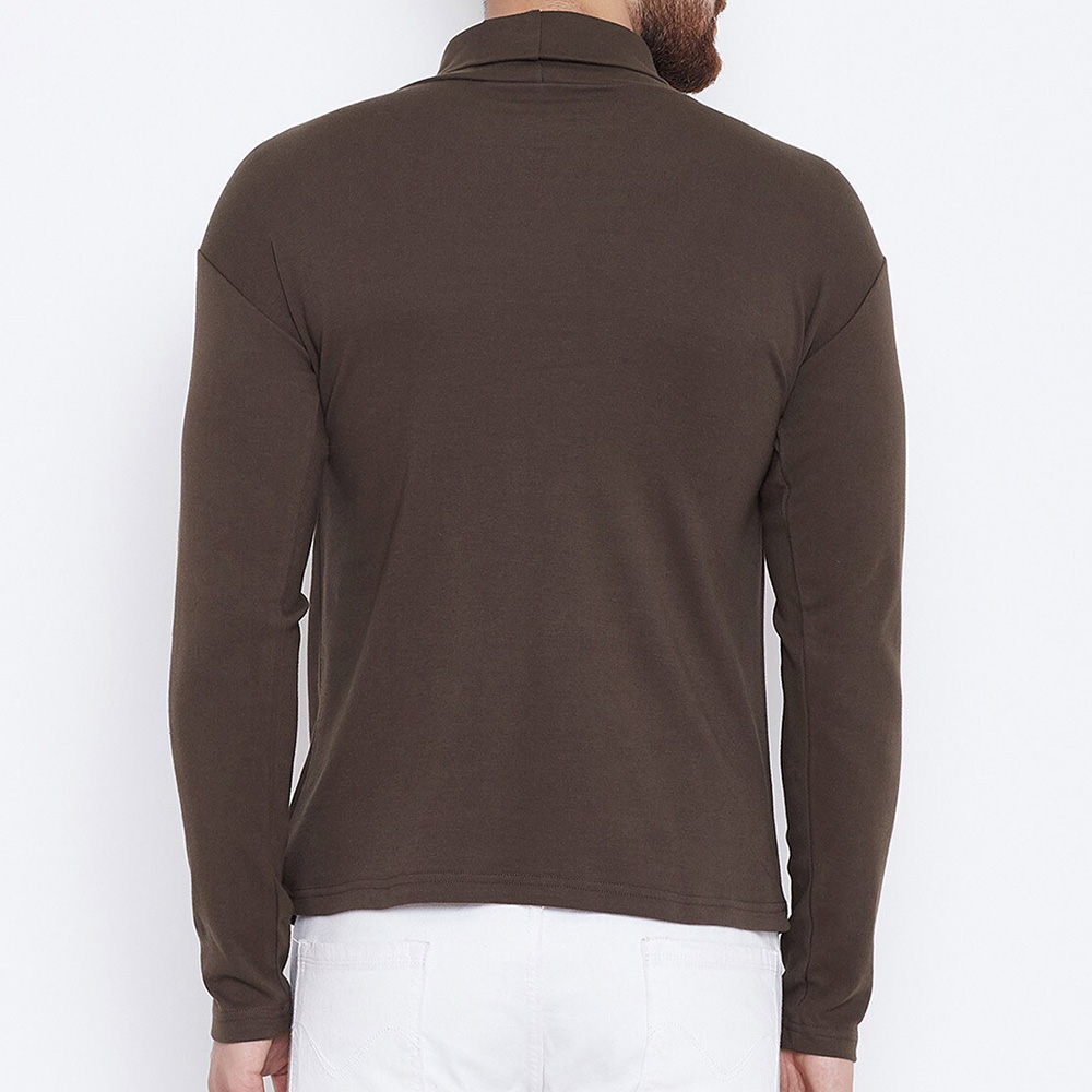 Men Turtle Neck Long Sleeve Tee