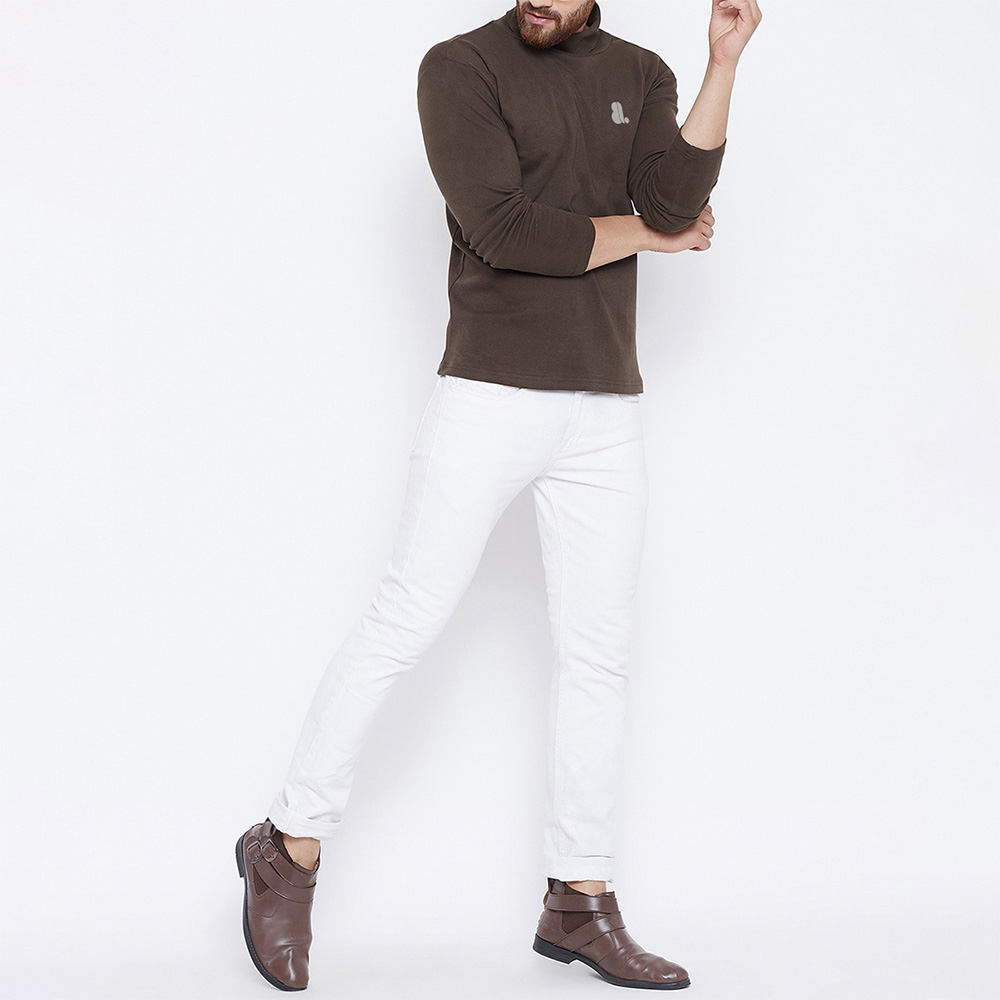 Men Turtle Neck Long Sleeve Tee - Image 3
