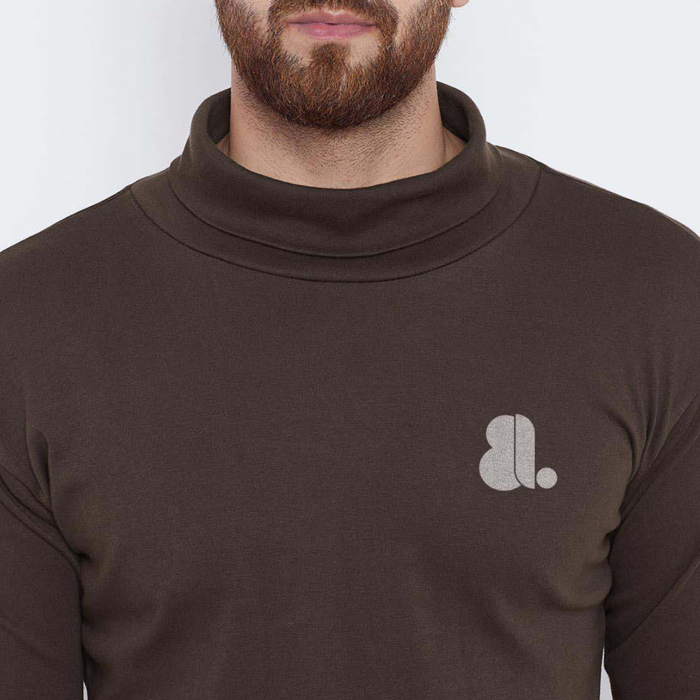 Men Turtle Neck Long Sleeve Tee - Image 5