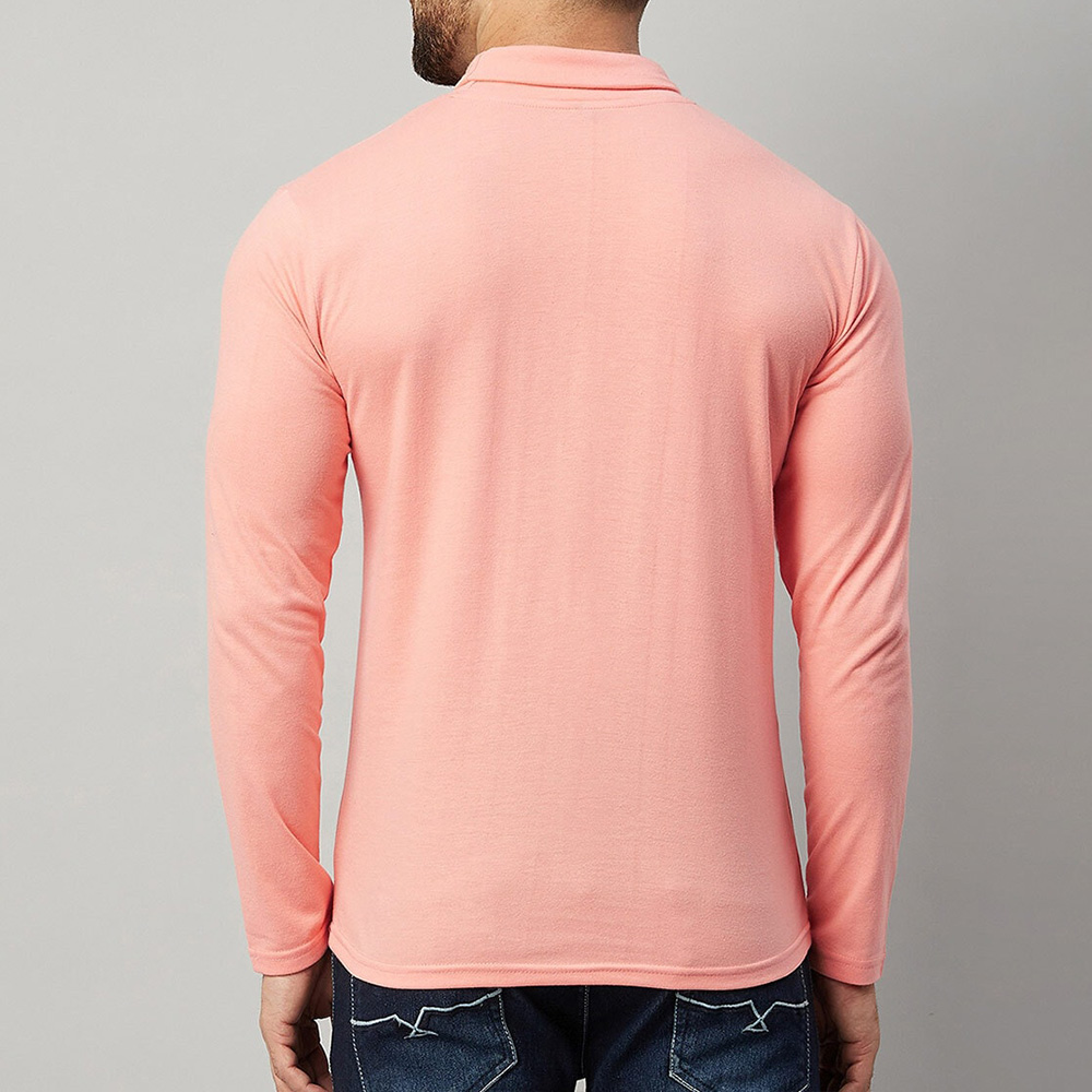 Men Turtle Neck Long Sleeve Tee