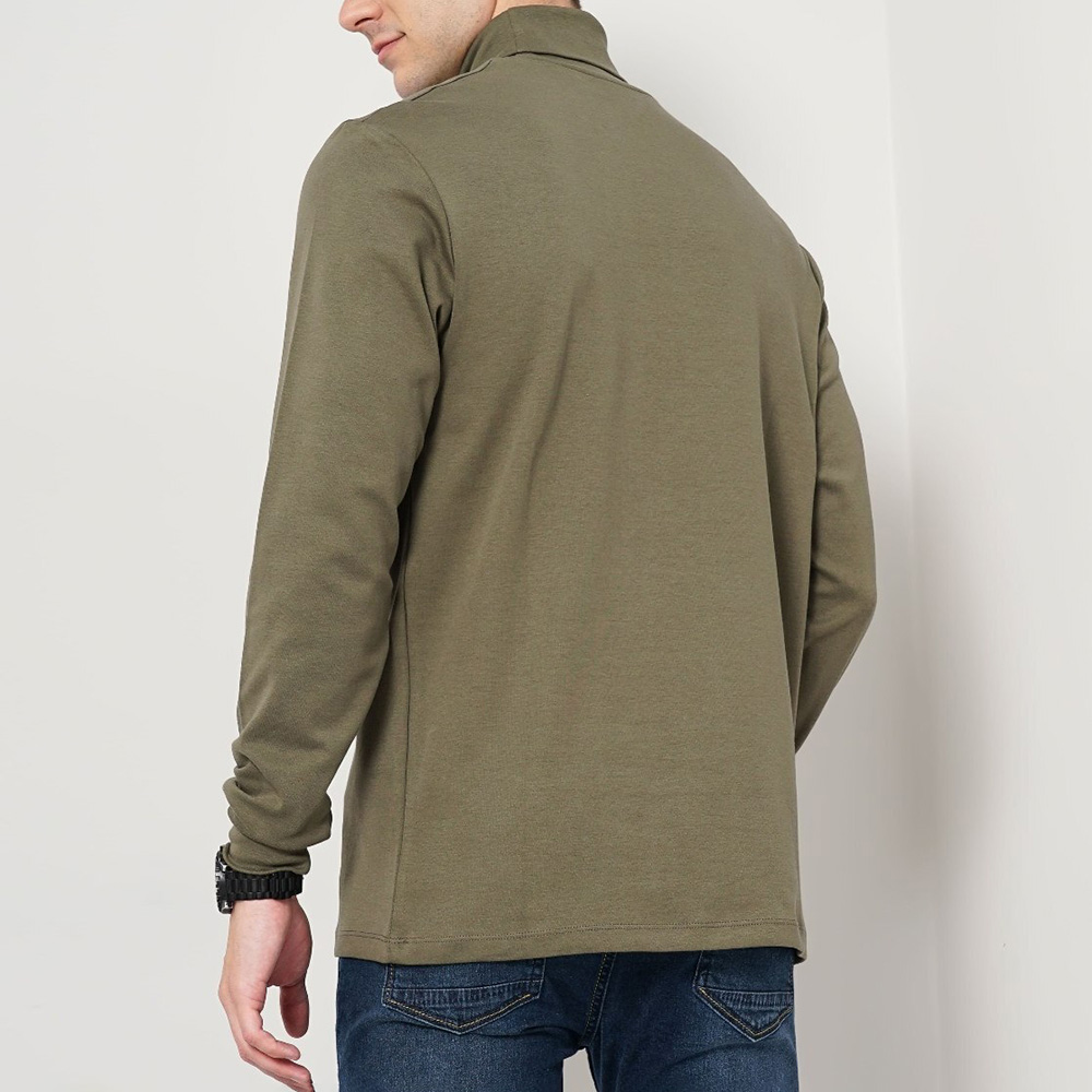 Men Turtle Neck Long Sleeve Tee - Image 4