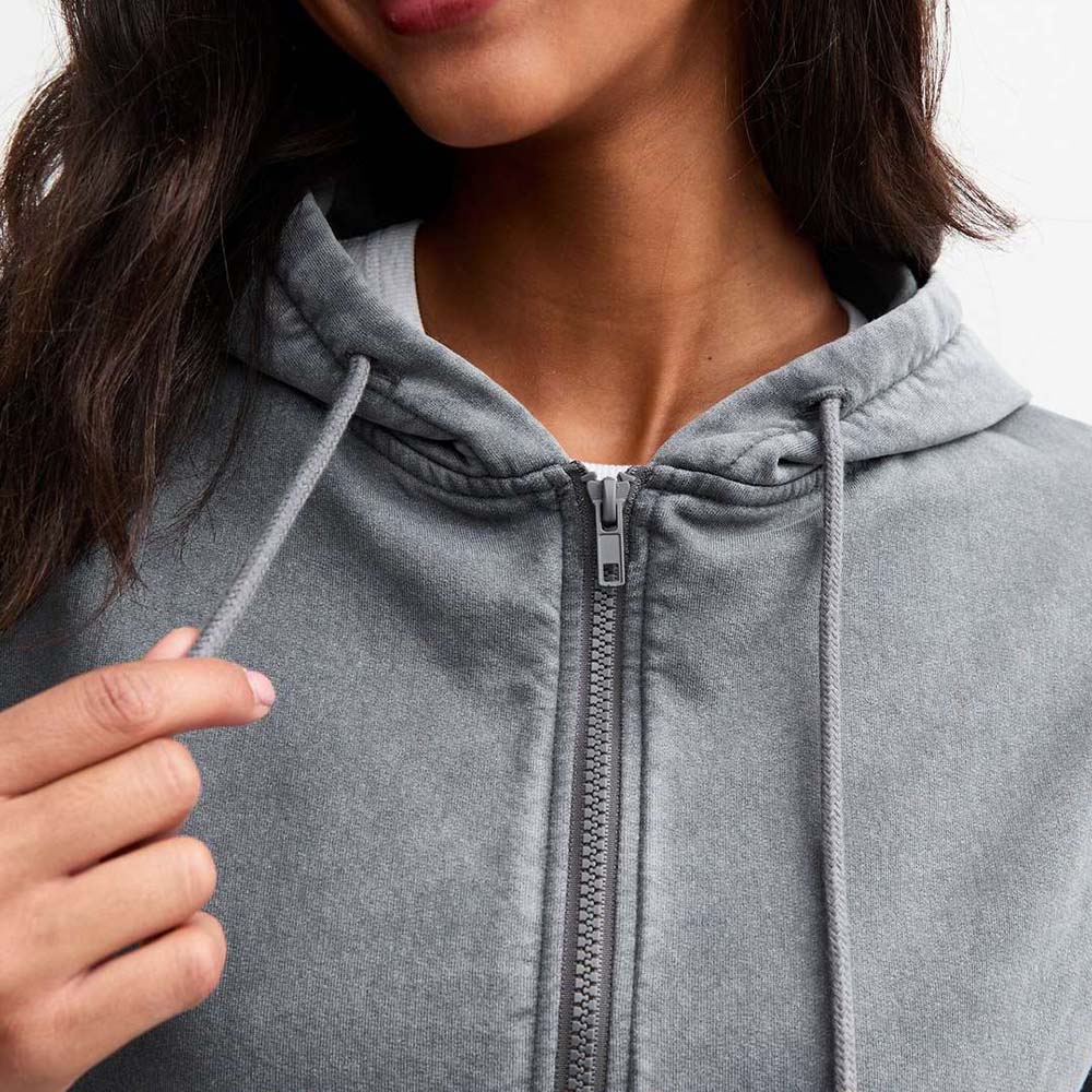 Acid Wash Zipper Track Suite Women - Image 4