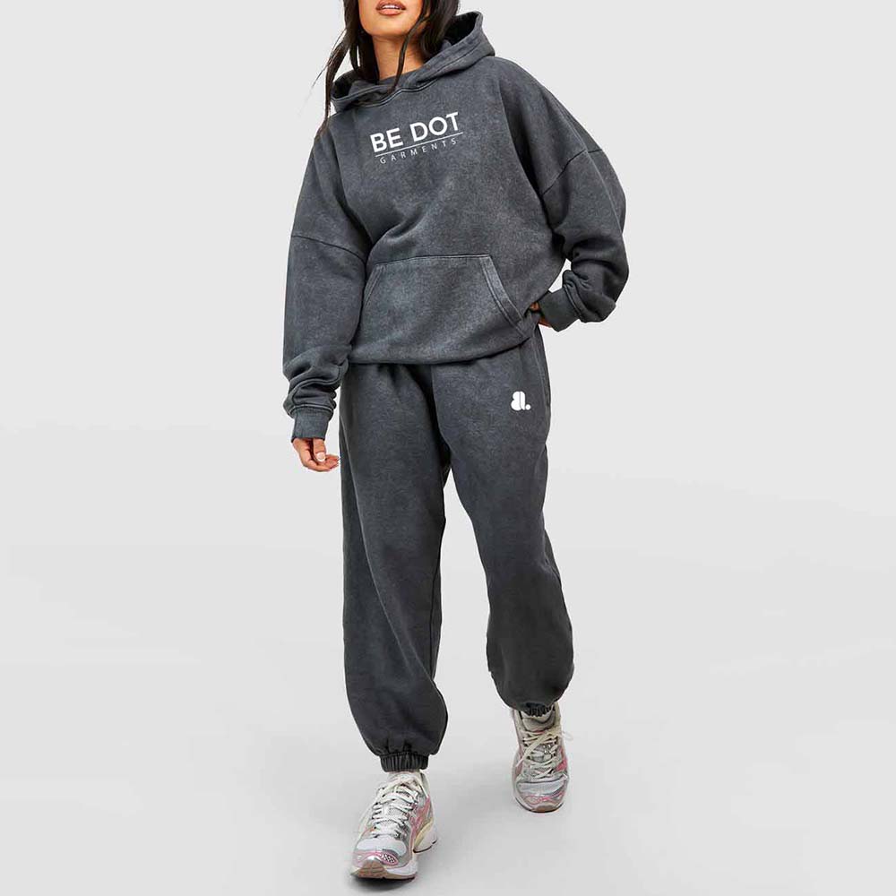 Acid Wash Pull Over Track Suit Women