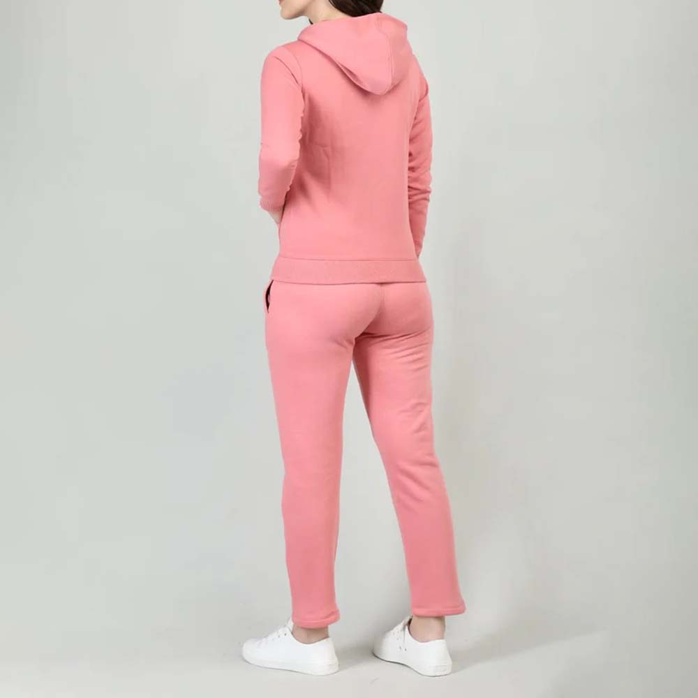 Single Color Zipper Track Suit Women - Image 3
