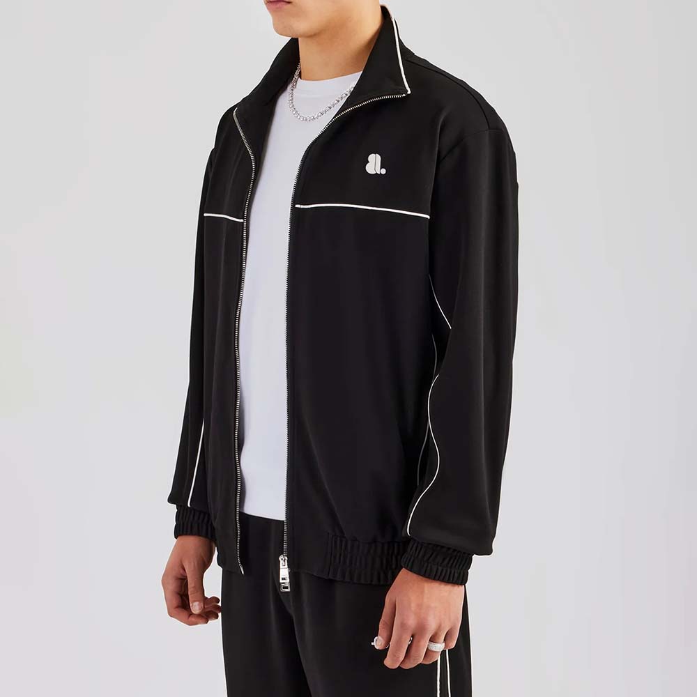 Single Color Zipper Track Suit Men