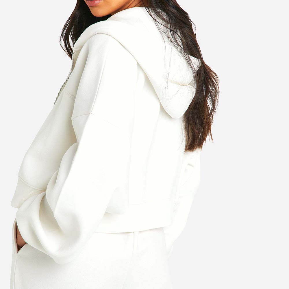 Single Color Zipper Track Suit Women - Image 5