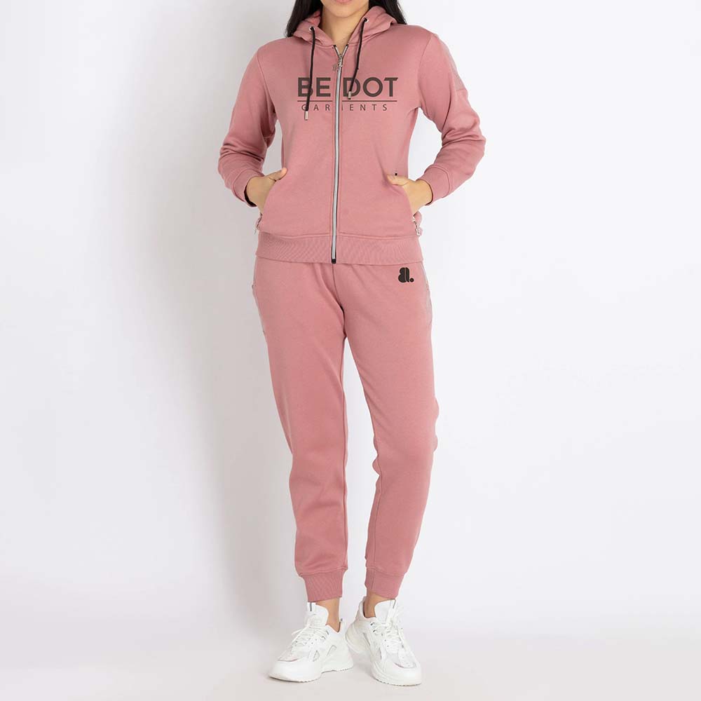 Single Color Zipper Track Suit Women