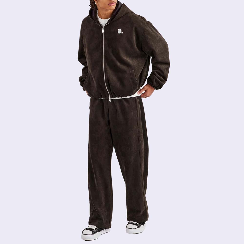 Acid Wash Zipper Track Suit Men - Image 3