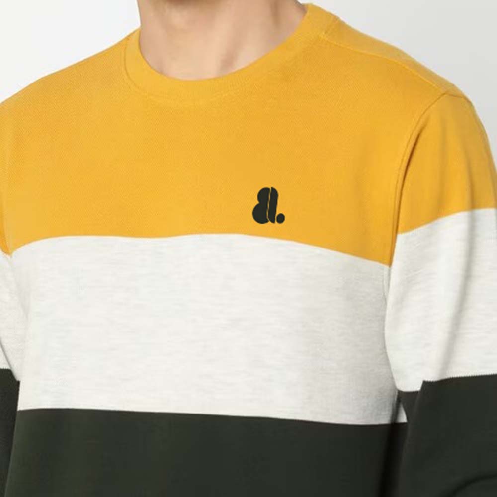 Men Block Sweat Shirt - Image 3