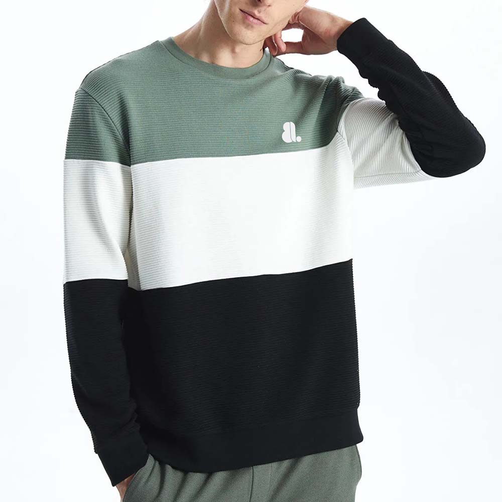 Men Block Sweat Shirt