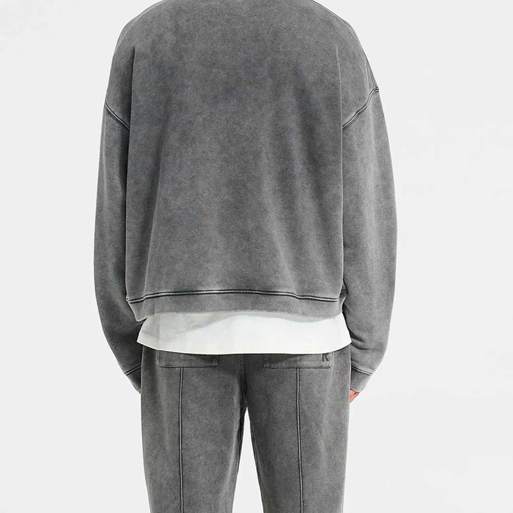 Men Acid Wash Sweat Shirt - Image 4