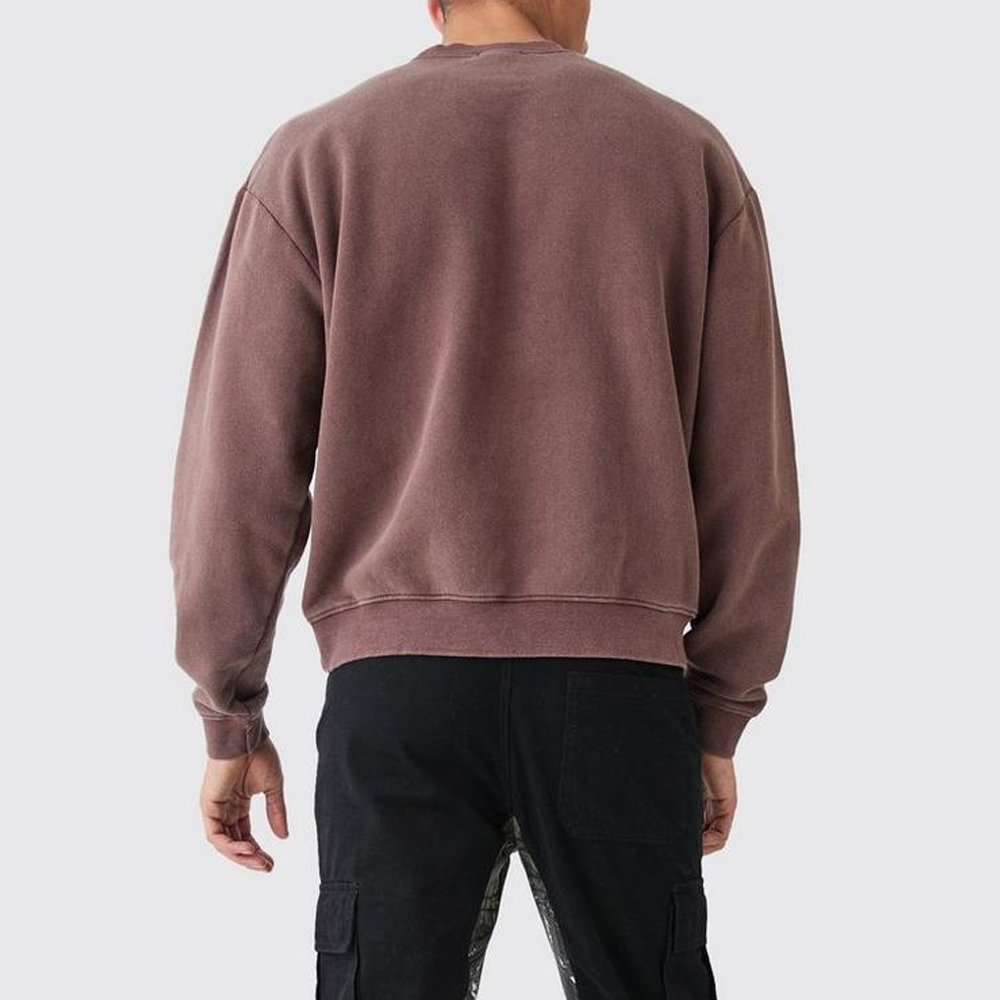 Men Acid Wash Sweat Shirt