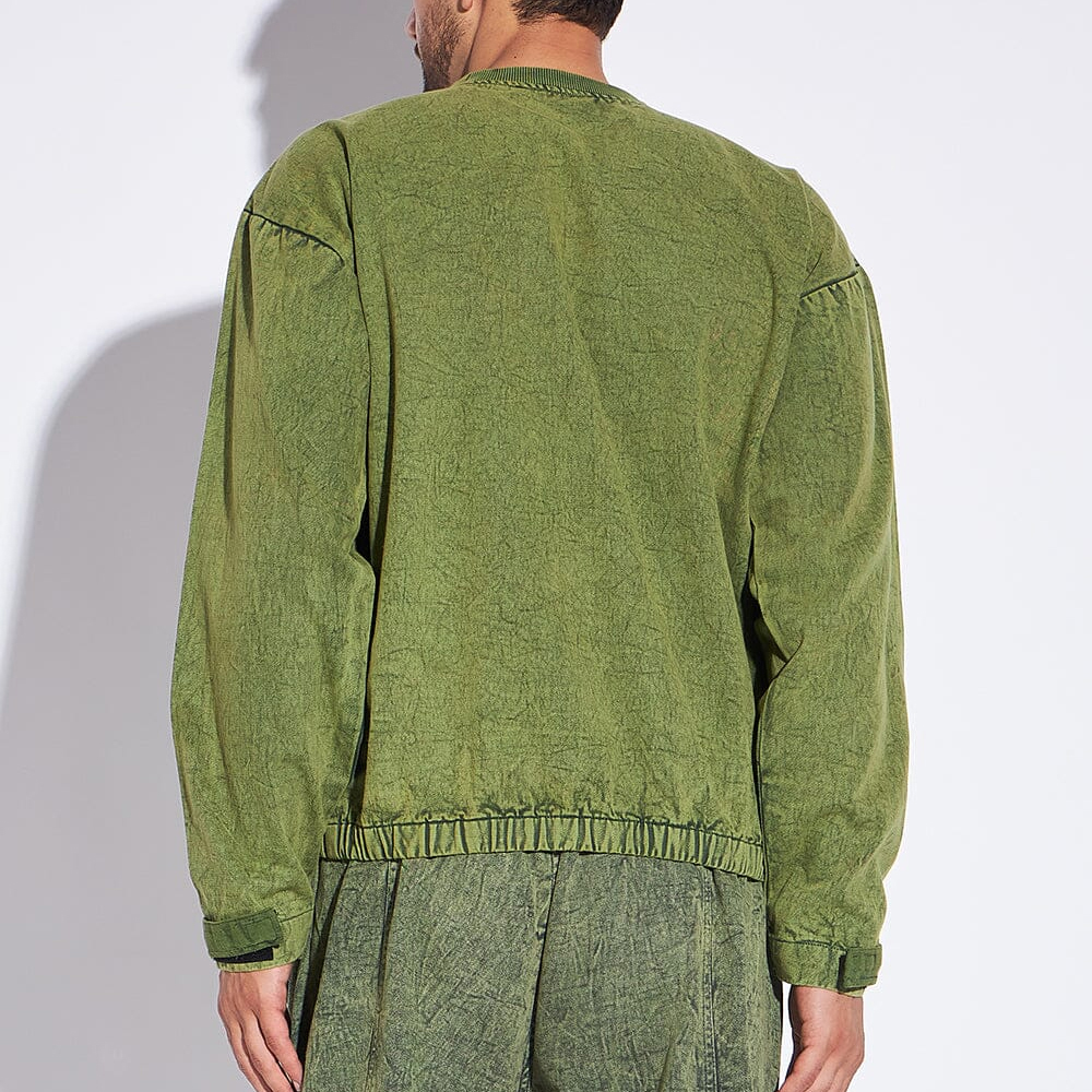 Men Acid Wash Sweat Shirt - Image 5